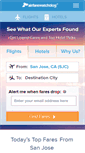Mobile Screenshot of airfarewatchdog.com