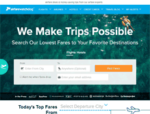 Tablet Screenshot of origin.airfarewatchdog.com
